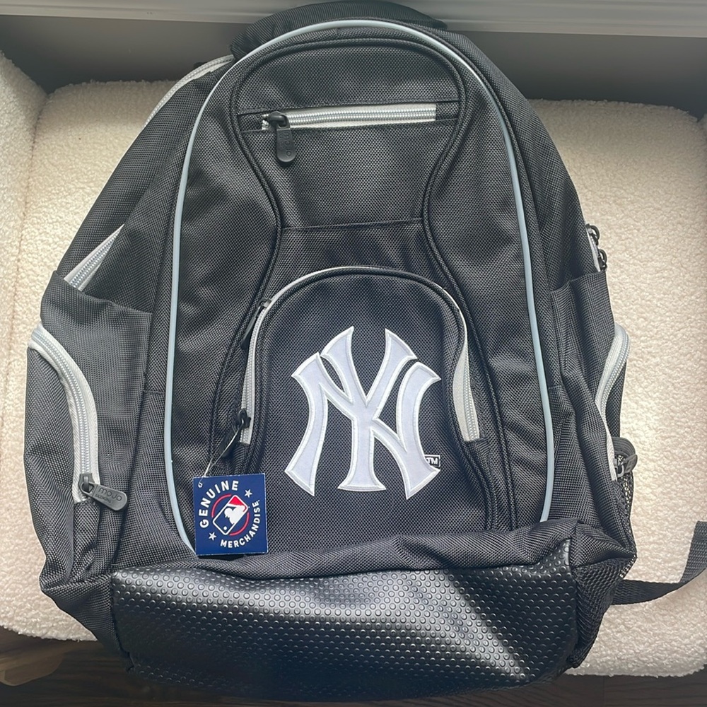 New York Yankees backpack. Lots of pockets with all kinds or storage